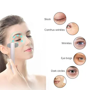 New Arrival Beauty Care Women Skincare Rotatable Led Light Wand Eye Face Lift Ems Vibration Red Light Anti Aging Therapy Wand