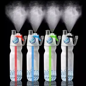 500ML Sport Drinking And Cool Misting Sip Spray Water Bottle PE Drinking Water Bottle