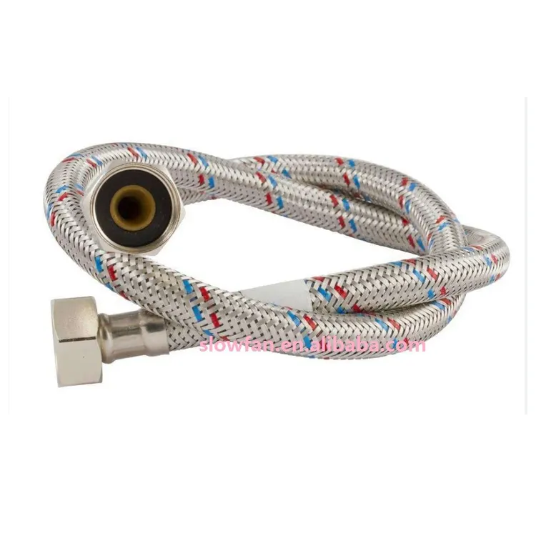 Slowfan flexible extension sink hose stainless steel wire knitted flexible hose