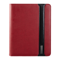 Multifuncional A4 Pu cuero 5000mAh banco de energía carga inalámbrica Padfolio negocios sublimación documento cremallera cartera
