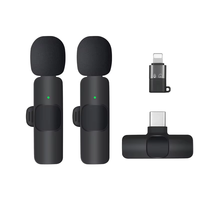 Microphone Lavalier sans Fil K9 Mini Type-C à Condensateur, Anti-bruit, Omnidirectionnel, en Métal, avec Clips de Fixation pour Téléphone et Appareil Photo