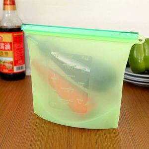 500/1000/1500/4000ml Silicone Food Storage Bags Reusable Food Fresh-keeping Bag Seal Freezer Cooking Fresh Bags - Product Image 3