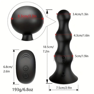 Venta caliente adultos juguetes anales de silicona Control remoto masajeador de próstata enorme Butt Plug expansión inflable Anal Plug - Product Image 5