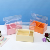 Caja de Regalo Transparente Personalizada de PET para Pasteles y Flores, con Asa, para Combinar con Ramos y Pasteles