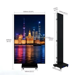 Pantalla LED Plegable Triple para Publicidad, Doble Cara, con Base Móvil, Equipo de Publicidad LED - Product Image 2