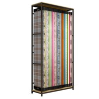 Présentoir en tissu sur rail en métal multifonctionnel, ensemble de quatre pièces pour l'affichage de textiles de maison avec coussins, édredons et draps
