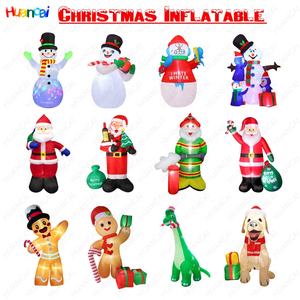 <span class=keywords><strong>Ballon</strong></span> publicitaire de Noël gonflable personnalisé 6 pieds 8 pieds Vente du Père Noël Boîte-cadeau de Noël assis sur place - Product Image 2