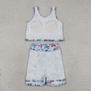 Ensemble décontracté pour petites filles RTS, tenue de sport douce avec nœuds pour le 4 juillet, vêtements de tennis pour enfants, taille standard américaine - Product Image 3