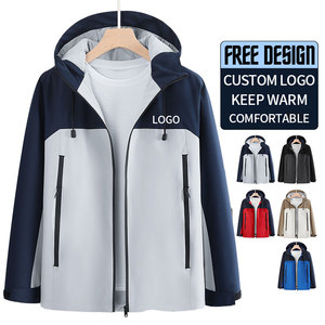 Giacca Softshell Impermeabile Personalizzata con Cappuccio per <span class=keywords><strong>Uomo</strong></span>, Tinta Unita, Giacca Sportiva Impermeabile da Esterno con Logo Ricamato - Product Image 4