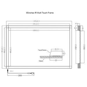Đa điểm Tùy Chỉnh Hồng ngoại nhôm cảm ứng khung cho kỹ thuật số biển tương tác hiển thị độ chính xác cao Thiết kế bền - Product Image 5