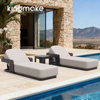 Chaise longue de piscine haut de gamme en aluminium, chaise longue d'extérieur, chaise longue de soleil, chaise longue de piscine pour la plage, la piscine, l'hôtel et les meubles de cour