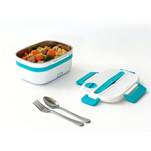 Boîtes à <span class=keywords><strong>lunch</strong></span> chauffantes 80W pour voiture et camion, boîte à <span class=keywords><strong>lunch</strong></span> électrique isotherme, chauffe-aliments 3 en 1 pour étudiants - Product Image 1