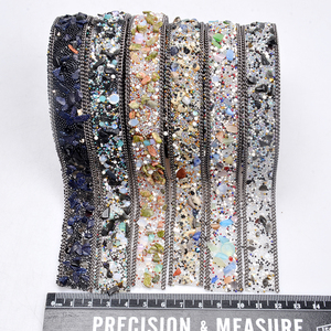 Bling pierres colorées mixte strass chaîne coupe - Product Image 5