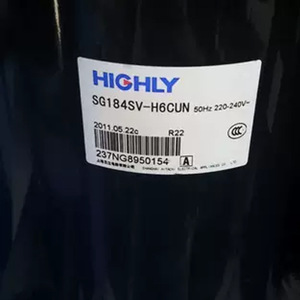 Compresseur de climatiseur électrique HIGHLY SG184SV-H6CUN 50Hz 220-240V R22 durable avec garantie d'un an pour usage commercial - Product Image 1