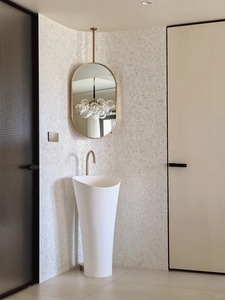 Mosaïque de verre élégante pour salle de bain et piscine, <span class=keywords><strong>couleur</strong></span> <span class=keywords><strong>blanc</strong></span> coquillage - Product Image 3