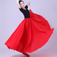 Robe de danse flamenco pour femmes, jupe tutu à 720 degrés, costume de scène