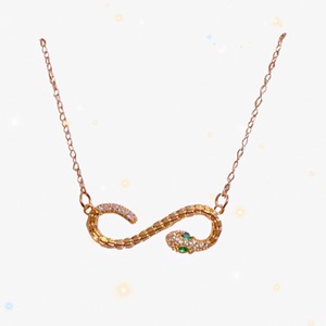Collier tendance pour femme, vente chaude, personnalisé, en cuivre, luxe léger, plaqué or, cristal, <span class=keywords><strong>symbole</strong></span> de l'infini en forme de <span class=keywords><strong>cœur</strong></span>, pendentif en forme de 8 - Product Image 3