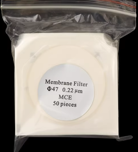 Membrana de filtro estéril, membrana de filtro enrejada para la determinación de Escherichia coli MCE47mm 50mm 0.22 0.45μm 50 piezas/bolsa - Product Image 1