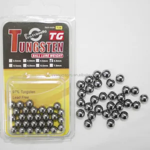 Wholesale Round Tungsten Weight Fishing Sinker Weights Price Head Jigs Alloy 5mm Pure Tungsten Ball