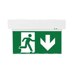 IP40 24pcs LED Safety emergency light photoluminescent green running man exit signs