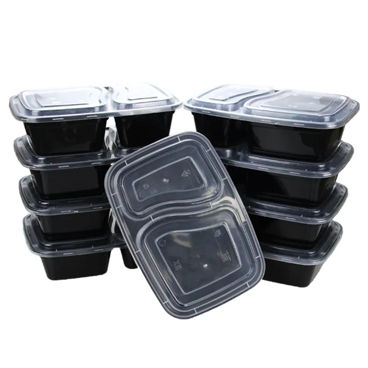 2-fach Mikrowelle Kunststoff Lunch Takeaway Box