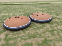Planche de surf gonflable rond, dispositif aquatique de réveil, point de goutte