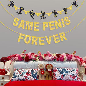 แบนเนอร์ตกแต่งงานปาร์ตี้สละโสดสีโรสโกลด์อุปกรณ์ประกอบฉากธงสำหรับงานเฉลิมฉลองวันหยุด - Product Image 4