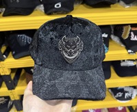 Casquettes de baseball originales 2025 en stock, doublées satin, visière en daim noir, 5 panneaux, style A-Frame, modèle The Magician avec boîte