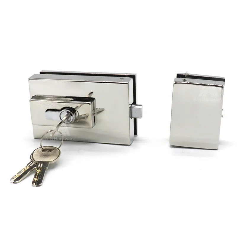 Glass clamp square central glass double door center lock patch fitting