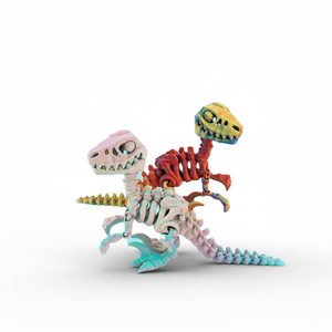 Squelette de dinosaure Raptor en plastique imprimé en 3D personnalisé, jouet à l'échelle 1/12, service OEM pour le thème du dragon chinois pour enfants - Product Image 1