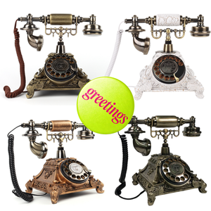 <span class=keywords><strong>Telefono</strong></span> <span class=keywords><strong>Vintage</strong></span> per Matrimonio con Funzione di Richiamata, Guestbook Audio, Memoria 8GB, Design Retrò, Finitura Dorata - Product Image 2