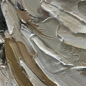 Wholesale Petals of Beige textured Impressionist Floral Oil Painting Framed Wall Art Home Decor Commercial Decorative Arts - Product Image 3