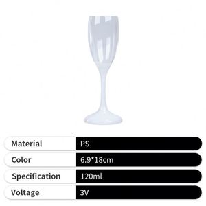 Light up Colored Wine <b>Glasses</b> Party Use <b>Plastic</b> <b>Clear</b> LED Glow Pink Red Champagne Cup for Drink - Product Image 4