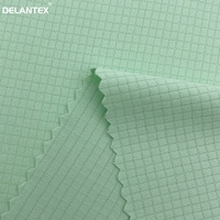 Delantex Feuchtigkeitsableitender Atmungsaktiver Leichter Karierter Netzstoff für Mädchen-Outdoor-T-Shirts Ohne Futter