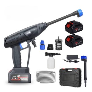 Hidrolavadora Inalámbrica <span class=keywords><strong>de</strong></span> Alta Presión <span class=keywords><strong>de</strong></span> 300W, Pistola <span class=keywords><strong>de</strong></span> Agua Eléctrica Portátil con Batería <span class=keywords><strong>de</strong></span> Litio para Limpieza <span class=keywords><strong>de</strong></span> Autos y Maquinaria - Product Image 1