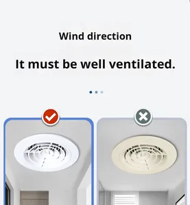Hiện đại ABS Vòng thẳng louver khuếch tán không khí cho văn phòng ngoài trời sử dụng bền vật liệu nhựa - Product Image 5