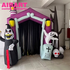 Arco Gonfiabile Piccolo a Forma di Strega, Muro Gonfiabile ad Arco per Decorazioni di Halloween - Product Image 1