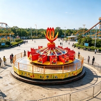 Attraction de divertissement à fort rendement (ROI) : Manège Phoenix Flying Turntable 380V 15kw, Plateau Tournant Inclinable pour Fêtes Foraines Temporaires