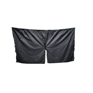 Car Partition Curtain Black Polyester Front Rear Seat Privacy Sunshade Heat Insulation Windshield Buckle Installation - Product Image 5