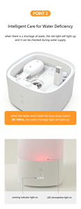 เครื่องเพิ่มความชื้นในอากาศแบบอัลตราโซนิก LED พลาสติกคุณภาพเยี่ยม 51-100 มล. ควบคุมผ่านแอพ USB พร้อมฟังก์ชั่นตั้งเวลา พกพาสะดวก ใช้ในบ้าน - Product Image 5