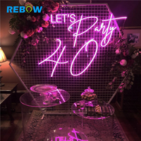 Lampu Neon LED Tanda Dinding Custom Bertuliskan Oh Baby untuk Dropshipping