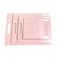 Boîte cadeau triangulaire de luxe personnalisée avec nœud rose, fermeture magnétique, emballage rigide pliable