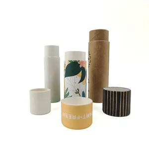 पर्यावरण के अनुकूल सिलेंडर कॉस्मेटिक पैकेजिंग मुड़ लिपस्टिक पैकेजिंग कंटेनर Biodegradable गत्ता दौर कागज ट्यूब बॉक्स
