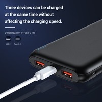 18W QC3.0 10000mAh Banque De Puissance De Charge Rapide USB Type C Chargeur Mobile Portatif de Batteries Externes Powerbank