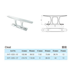 XINXING Marine, 10 дюймов, 316, из нержавеющей стали, полированная лодка, швартовка, однопоперечная боллард с Опорной пластиной - Product Image 5