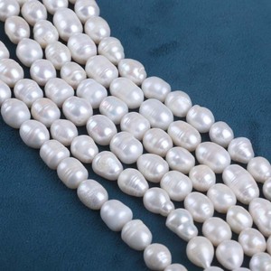 Perlas de Agua Dulce Naturales en Forma de Arroz, Económicas, de 10-11 mm, Accesorio para Abalorios, Color Blanco y Rosa, Lote de Perlas en Forma de Arroz de 10-11 mm - Product Image 3