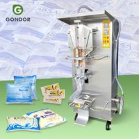 Machine d'emballage automatique électrique à commande PLC pour le remplissage et la scellage de sacs de jus et d'eau de haute précision, avec fonction d'étiquetage et film PE