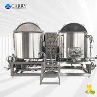 Système de brassage commercial 5BBL à 2 cuves, équipement de brassage de bière artisanale en acier inoxydable avec plateforme de commande