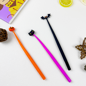 Stylo Gel en Silicone Vibrant Motif Animal de Dessin Animé Halloween 0,5 mm – Stylo Plastique Spécial Vampire pour Fournitures Scolaires et Cadeaux Promotionnels - Product Image 1