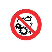 Panneaux de signalisation de sécurité en aluminium 166x166mm, impression UV, alerte visuelle, « Ne lubrifier pas », marque STOREFORSIGNS, fabriqué en Italie